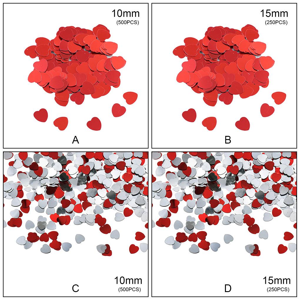 Paper Scraps Mini Heart Shape Plastic Material Confetti Good Luster Scramble Assortment Shape Resistant for Party Decoration