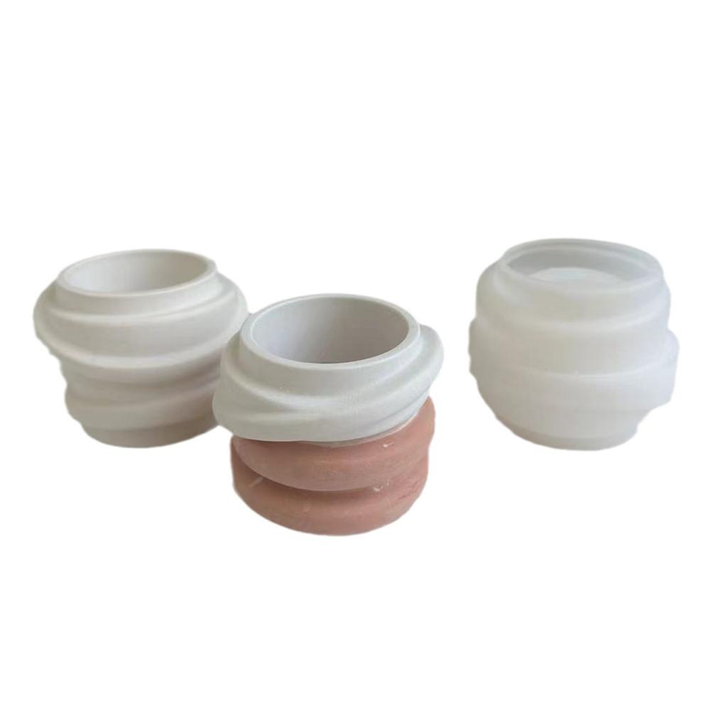 3D Three-dimensional Flowerpot Storage Tanks Silicone Mold for Home Decorations for Candle Cakes Aromatherapys Ornament