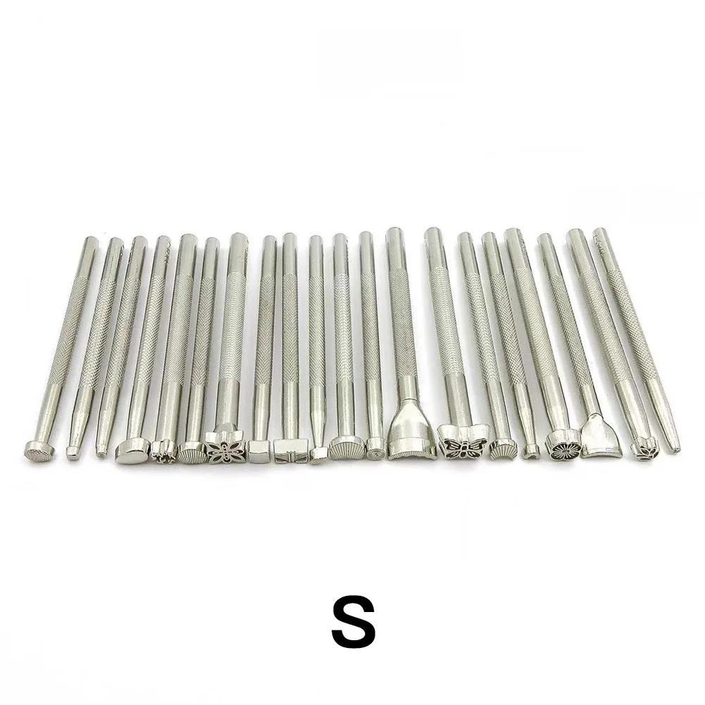 

Saddle Making Carving Tools 20Pcs Leather Seal Stamp Punch Kit For DIY Leather Craft Artwork Creation