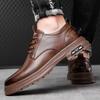 Men's shoes business casual leather shoes high sense versatile men's Martin boots comfortable fashion soft sole low-top casual shoes men