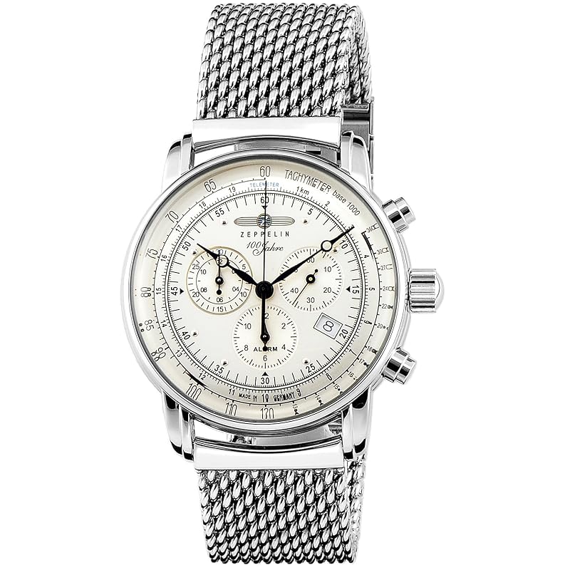 

[Zeppelin] watch Special Edition 100 Years 100th anniversary silver dial stainless steel quartz Quartz 43MM Germany Watch 7680-M1 men s [product]