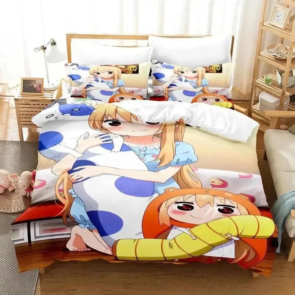 Himouto! Umaru-Chan Bedding Set Single Twin Full Queen King Size Bed Set Adult Kid Bedroom Duvet Cover Sets Anime Bed Sheet Set