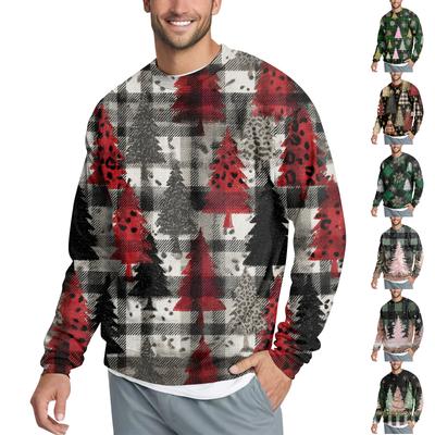 Herren Casual Mode Bedrucktes Rundhals-Pullover-Sweatshirt