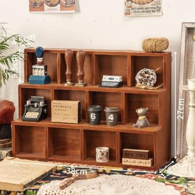 Estante de Almacenamiento Montado en la Pared Organizador de Escritorio Regalos Ahorro de Espacio Versátil Estante de Exhibición de Madera para
