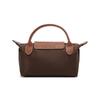 Longchamp Le Pliage Original Series Krátká rukojeť Látka Kůže Taška knedlík Kosmetická taška Tote Dámské tašky Hnědá 34175089P81