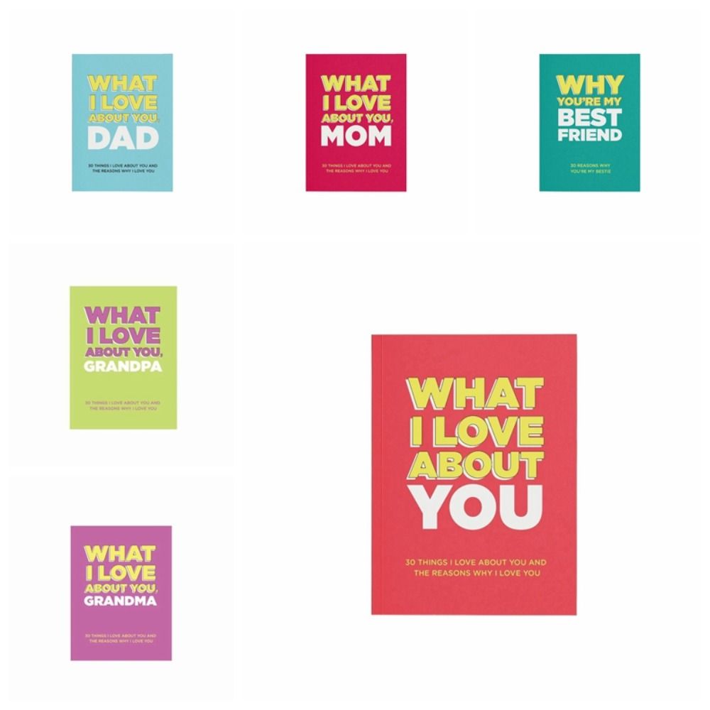 Paper Parent-child Creative Notebook A5 Anti-splash Water Emotional Communication Journal Book Reasons To Love You Efficient