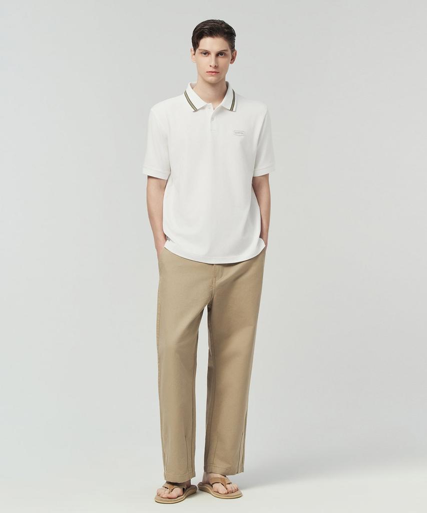 DUVETICA Norcia (Light Ivory) (Men'S Short-Sleeve Polo Shirt)