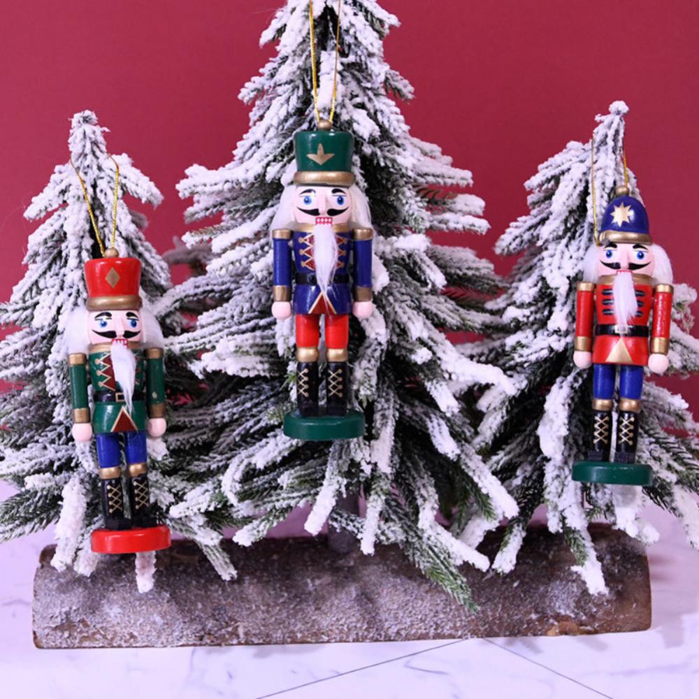 13cm Nussknacker Soldat Weihnachtsbaumschmuck Navidad 2025 Holzspielzeug für Kinder Neujahrsdekoration Weihnachtsdekoration