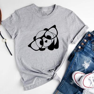 Unisex Print Panda Trend Süßer 90er-Jahre Stil T-Shirt Top Mode T-Shirt Dame FeUnisex Grafik Kleidung Lässiges Kurzarm T-Shirt