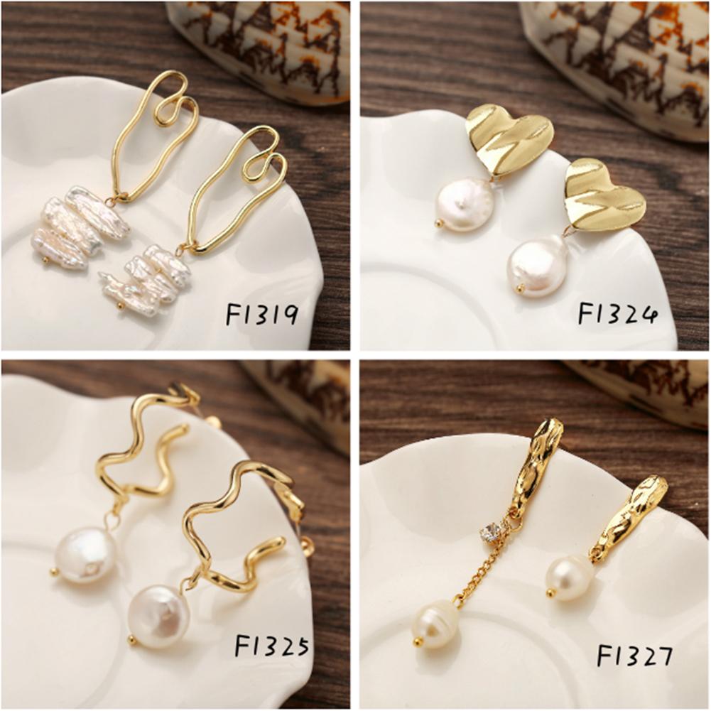 Women Vintage Irregular Imitation Pearl Earrings