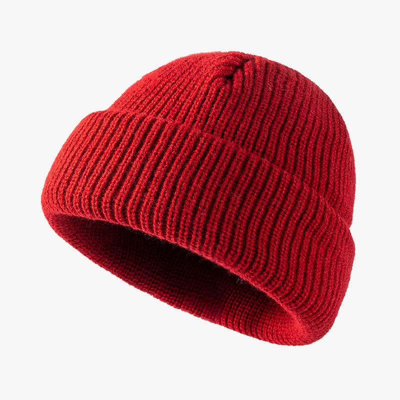 Winter Acrylic Warm Bean Hat Cute and Versatile Light Plate Wool Cold Proof Flip Knit Hat