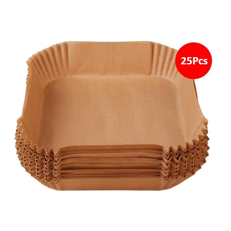 20 cm Papier für Heißluftfritteusen, 100 Stück, Backpapier, Heißluftfritteusen-Schale
