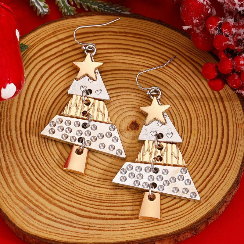 

Длинные серьги-елки из сплава, подвески, праздничные украшения для вечеринки, женские аксессуары для празднования Earrings