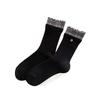 Ins-Style Double-Ribbed Plaid and Lace Mid-Calf Socks for Women - Korean Style, Perfect with Leather Shoes, Slouchy Fit