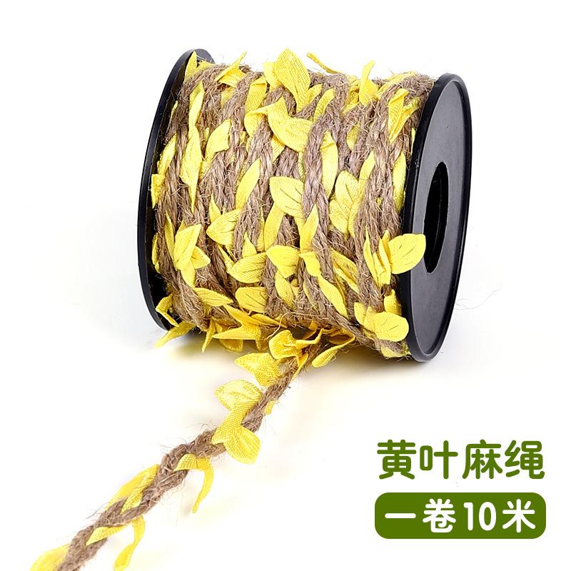 DIY Simuliertes Hanfseil Rattanblätter Kindergarten Handgefertigter Anhänger Mori Umweltdekoration Gewebtes Grünblattseil