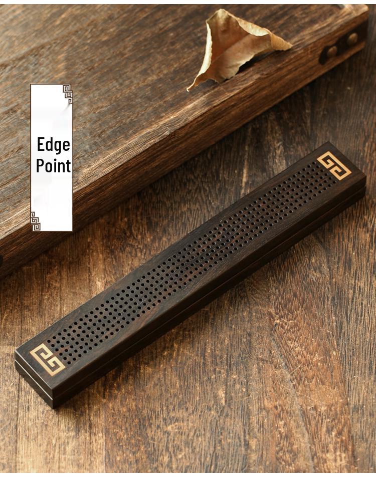 Purple Ebony & Sandalwood Incense Holder - Wooden Agarbatti Stand for Indoor Use.