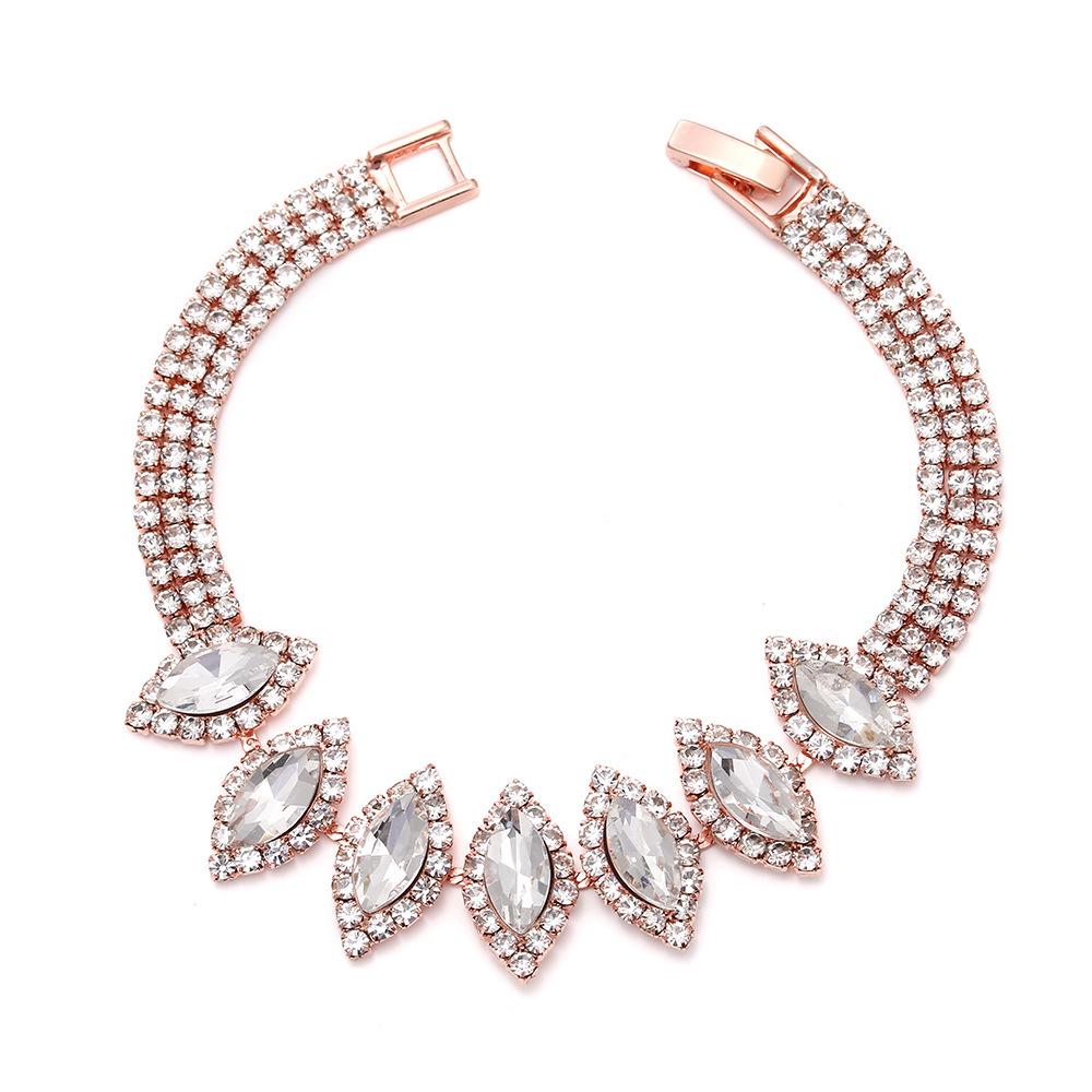 Bridal Angel Tears Rhinestone Zircon Necklace & Earrings Set