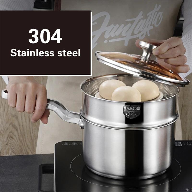 304 Edelstahl Kochmilchtopf Haushalt Büroangestellter Student Kochen Heiße Milch Dampftopf Induktionsherd Gasherd