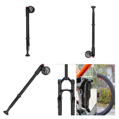 Bomba de choque de alta pressão 300Psi Bomba de choque de bicicleta portátil Bomba de garfo dianteiro com medidor Bomba de suspensão de bicicleta Amortecedores