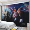 Cartoon High Shading Curtain Children's Room Boy Bedroom Astronaut New Bay Window Sunscreen Blackout Sound Insulation Drape 2Pcs