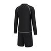 Arena Men S Wavy Regular Fit Zip Up raSh Guard Set A6bm1pc01 Blk
