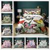 3D Digital Butterfly Printing Quilt Cover Three-Piece Set Polished Bedding Pillowcase