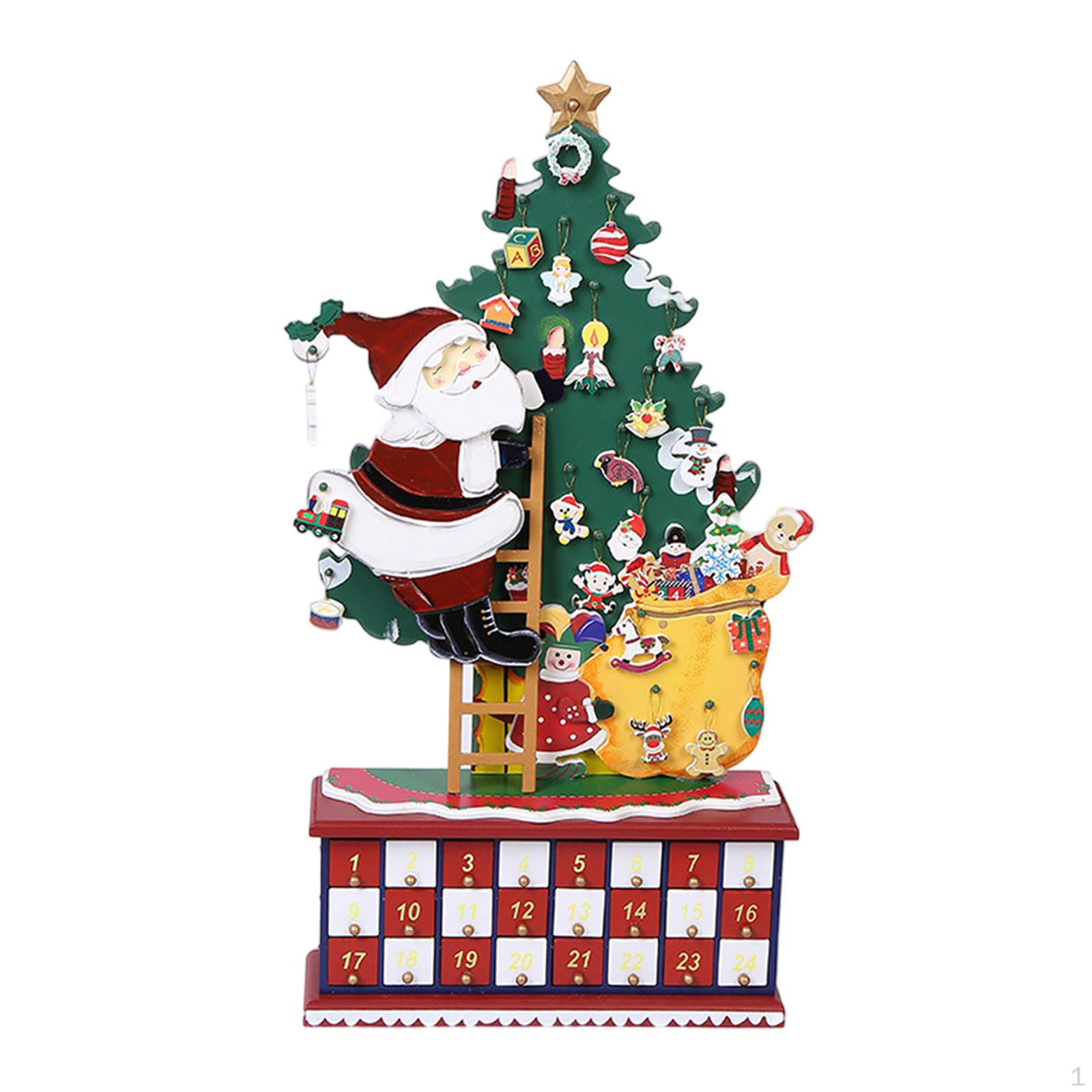 

Christmas Advent Calendar Decoration Holiday Gift Xmas Tree Desktop Decor