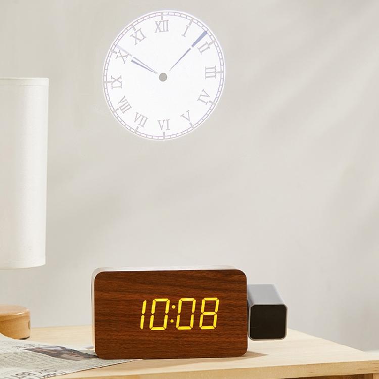 Projection Alarm Clock for Bedroom 180° Rotatable Projector On Ceiling Duals Loud Alarm Clock Electric Digital Clock