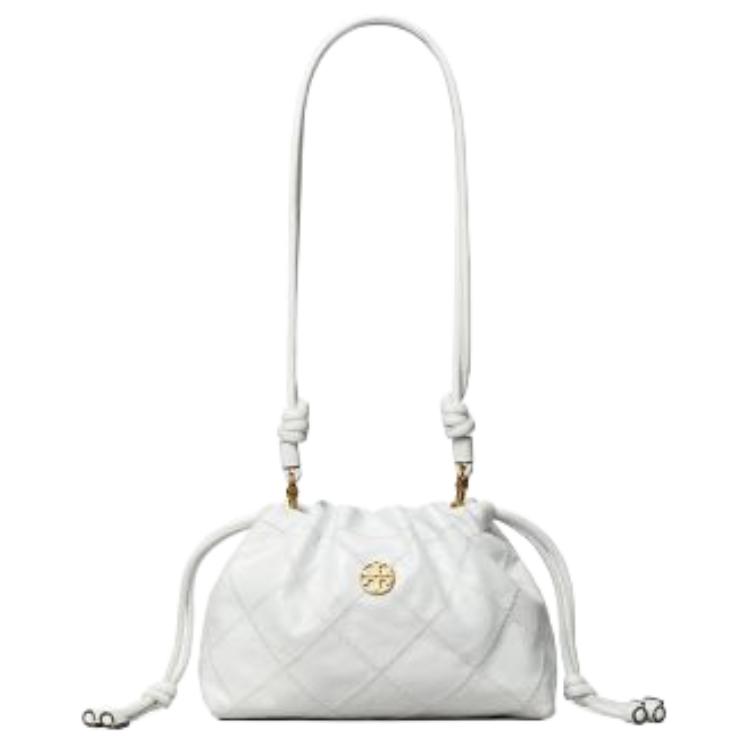 

Tory Burch Willa Detachable Shoulder Strap Gold Logo Shoulder Bag Women Shoulder Bag White 166183-100 Basic Set (Bag+Dust Bag)