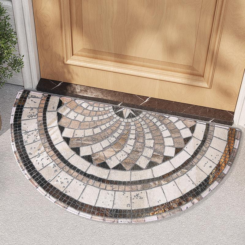 

Новый американский полукруглый коврик для входной двери, противоскользящий коврик для ковров, песок, скребок 45*90cm