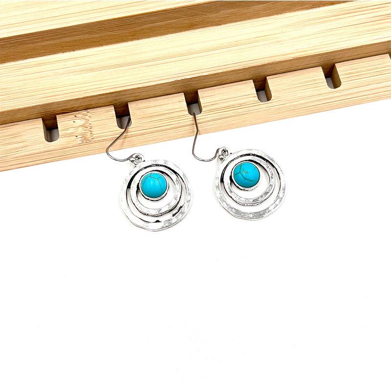 Bohemian Retro Ethnic Turquoise Earrings Set for Women