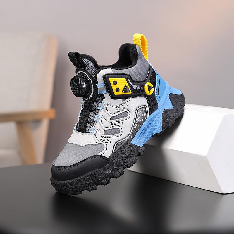 Boys' Plush Lined Sports Shoes - Autumn/Winter 2025 Fashion: Warm, Thickened Running & Dad Shoes