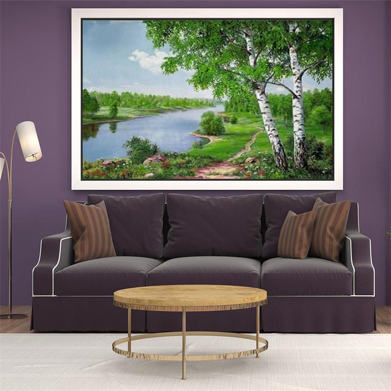 5D DIY Pintura Diamante Paisagem Ponto Cruz Conjunto Completo Bordado Diamante Mosaico Arte Imagem de Strass Decoração Presente