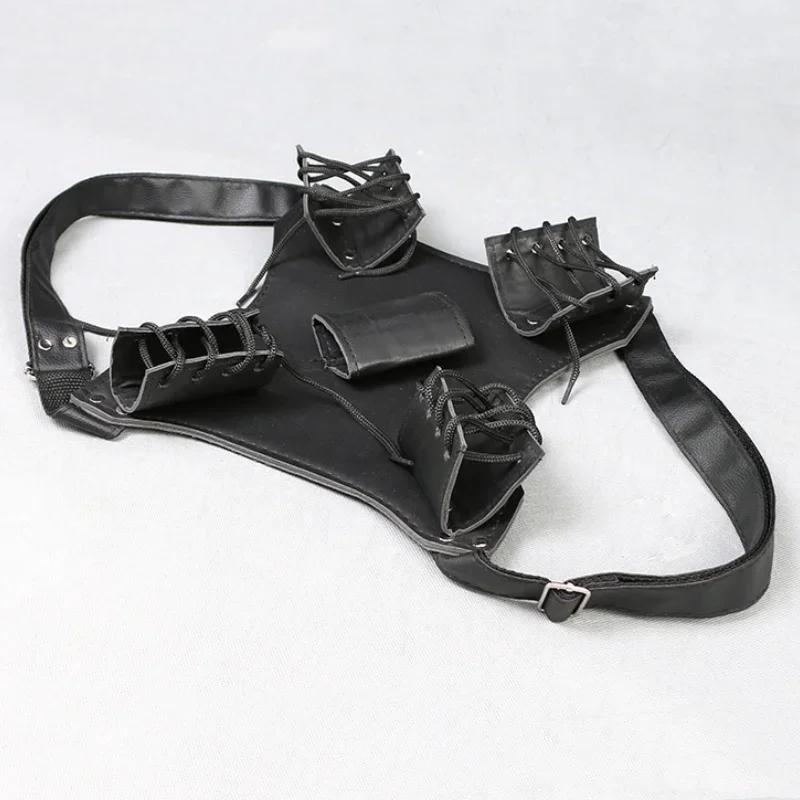 Double Katana Backpack Belt Holster Sword Anime Medieval Demon Cosplay Prop Samurai Sabre Waist Real Japanese Katana Holder Toy