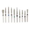 10pcsset Fraises Diamantées Dentaires FG 1.6mm Pièce à Main Haute Vitesse Embouts Émeri