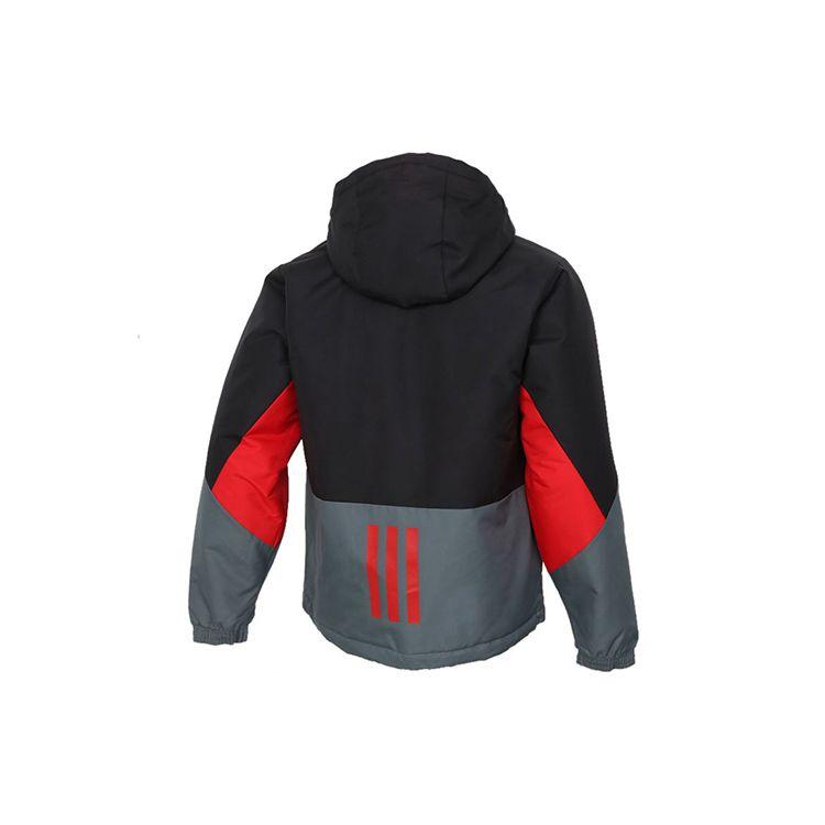 Adidas Casual Sports Warm Hooded Jacket Long Sleeve Coat Men Jackets Red Black GJ8379