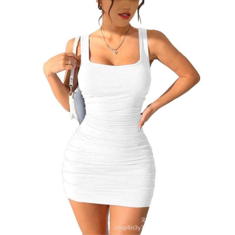 2025 Amazon New Summer Women's Clothing Elegant Commuter Style Slim-Fit Strap Dress Women's Summer High-End Dress