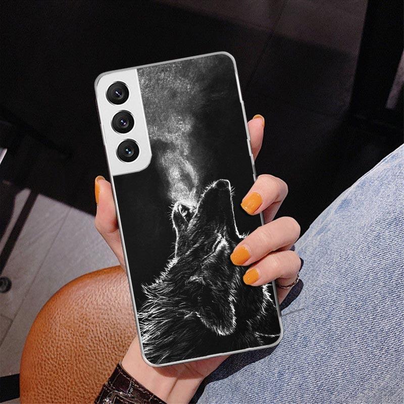 Angry Animal Wolf Fierce Phone Case For Samsung Galaxy S24 S25 Edge S26 Ultra S23 S22 S21 Plus S20 FE + Personalized Print Cover