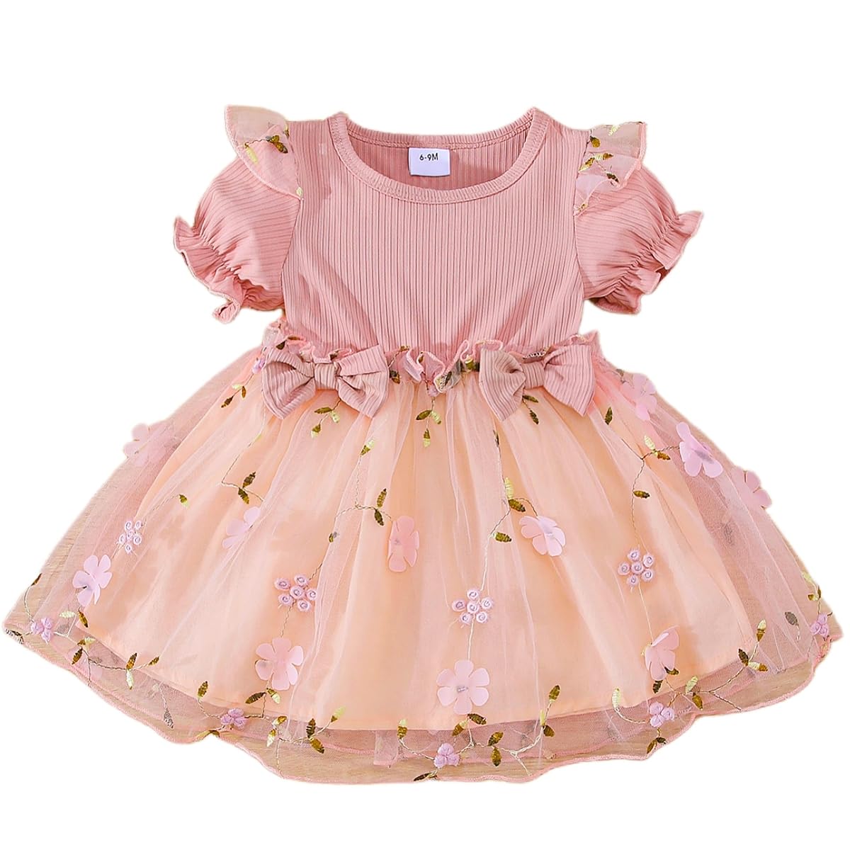 

Цельное платье для девочек с длинными рукавами и короткими рукавами из тюля, детская одежда, кружевное вышитое платье, церемония входа, празднование 100-летия, свадьба