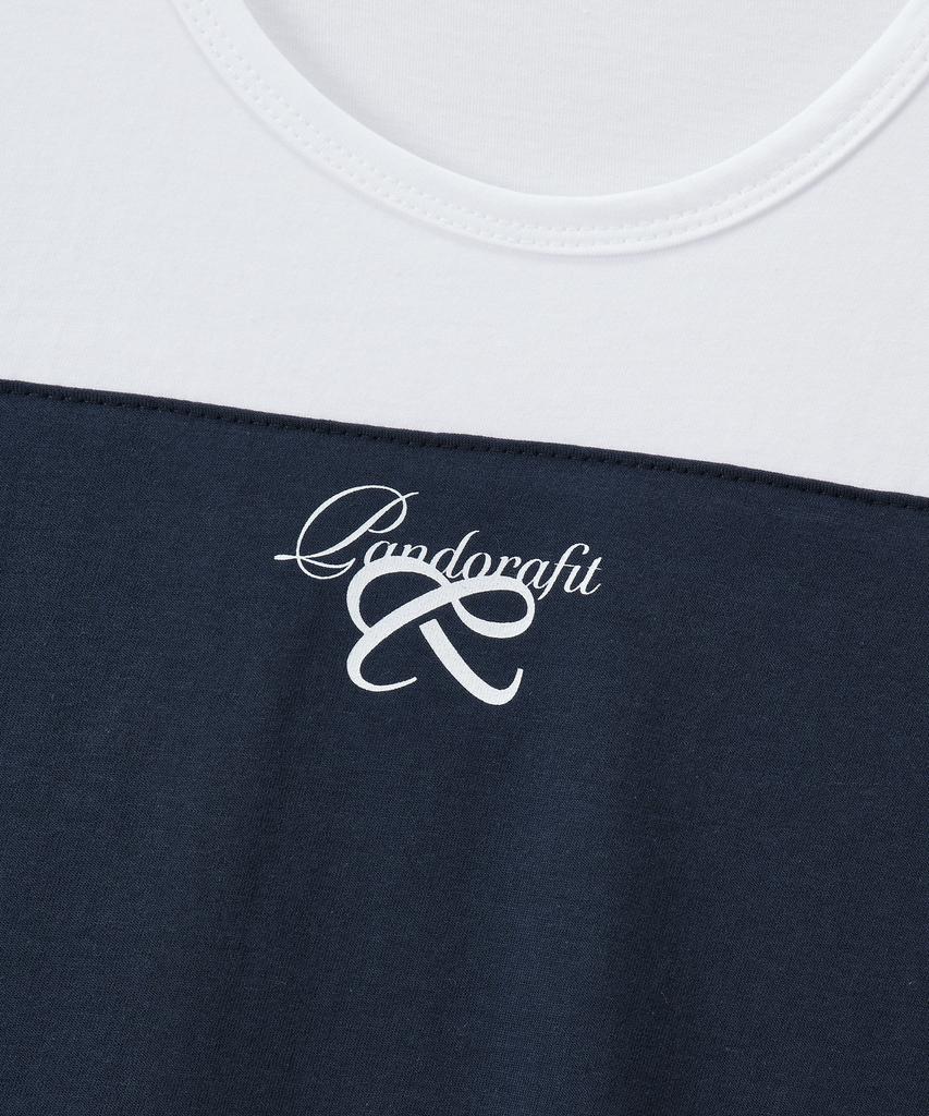 PANDORAFIT Two-Tone Logo T-Shirts (Navy)