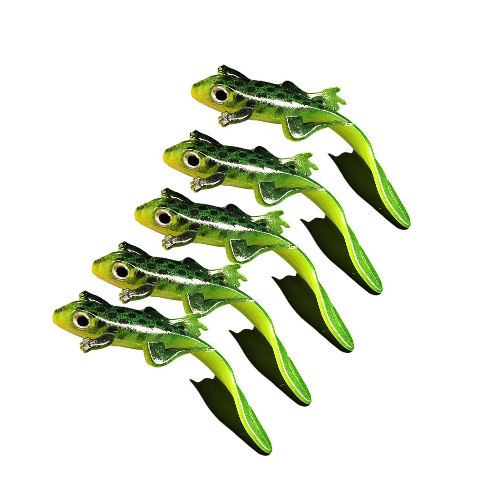 

Fishing Tackle Accessories Green Lizards Silicone Baits Flexible Artificial Baits Simulated Salamander Floating Lures 1