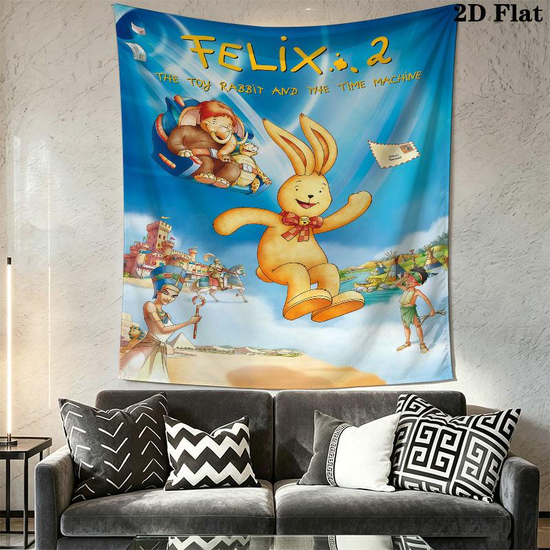 Felix Zirkus (2) Wandteppich Ästhetisches Wandbehang Gedruckter Stoffdecke Dekorative Wandteppiche für Schlafzimmer Wohnzimmer Heimdekoration