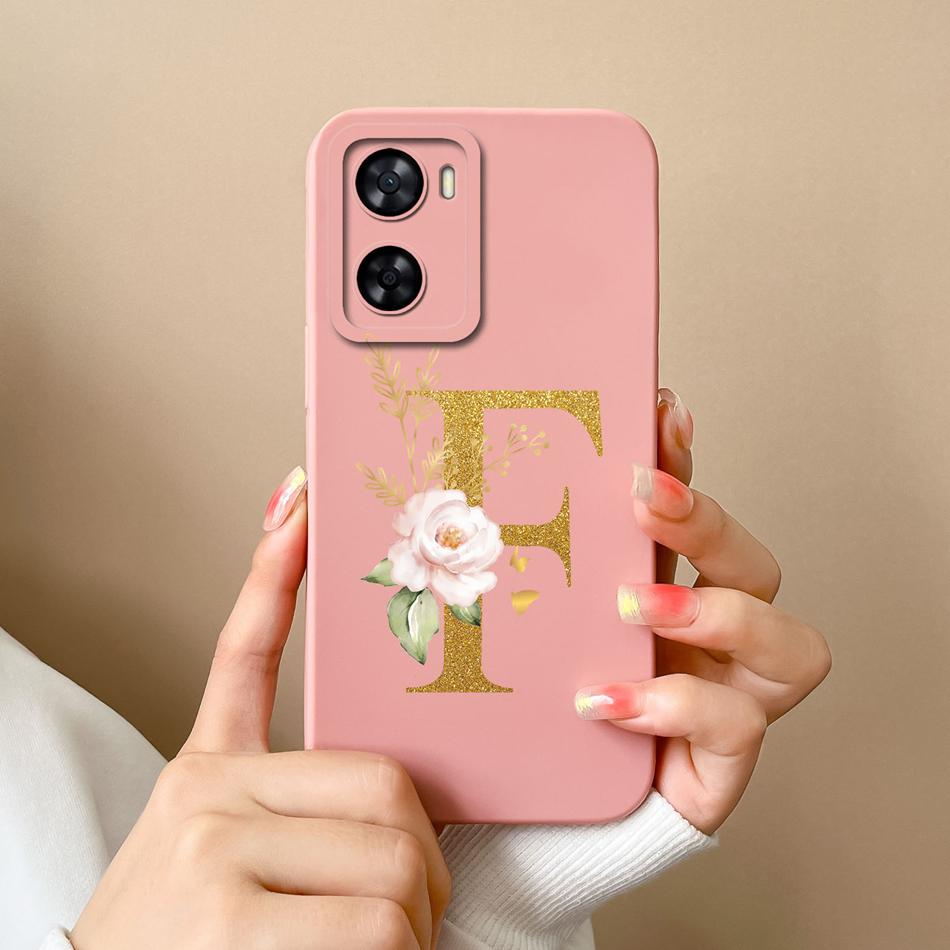 Elegant Case For One Plus Nord N20 SE N300 Gold Letter Soft Liquid Silicone Couple Phone Covers For 1+ Nord N20SE N 300 Bumper
