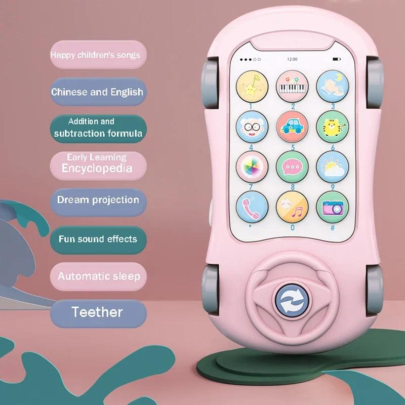 Kids Mobile Phone For Toddlers 0-12 Months Kids Learning Toys Educational Montessori Musical Toys For Kids 2 To 4 Years Old Girl