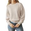 Yiyi 2025 Women's European & American Style Round Neck Knit Pullover Sweater