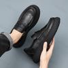 Men's Leather Shoes 2025 Autumn British Style Trendy Thick-soled Casual Shoes Anti-slip Wear-resistant Chunky Loafers