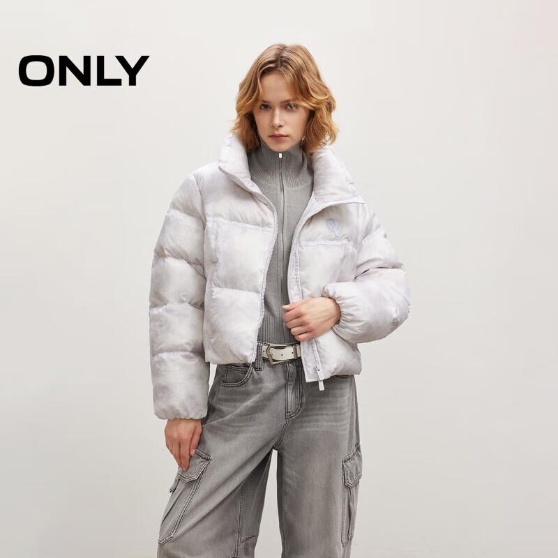 

ONLY Women s 2025 Winter Printed Drawstring Duck Down Jacket XS