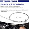 24" Univeral Throttle Cable Kit Stainless Steel Braided Adjustable Automotive Accelerator Cable Covering Locking Kit