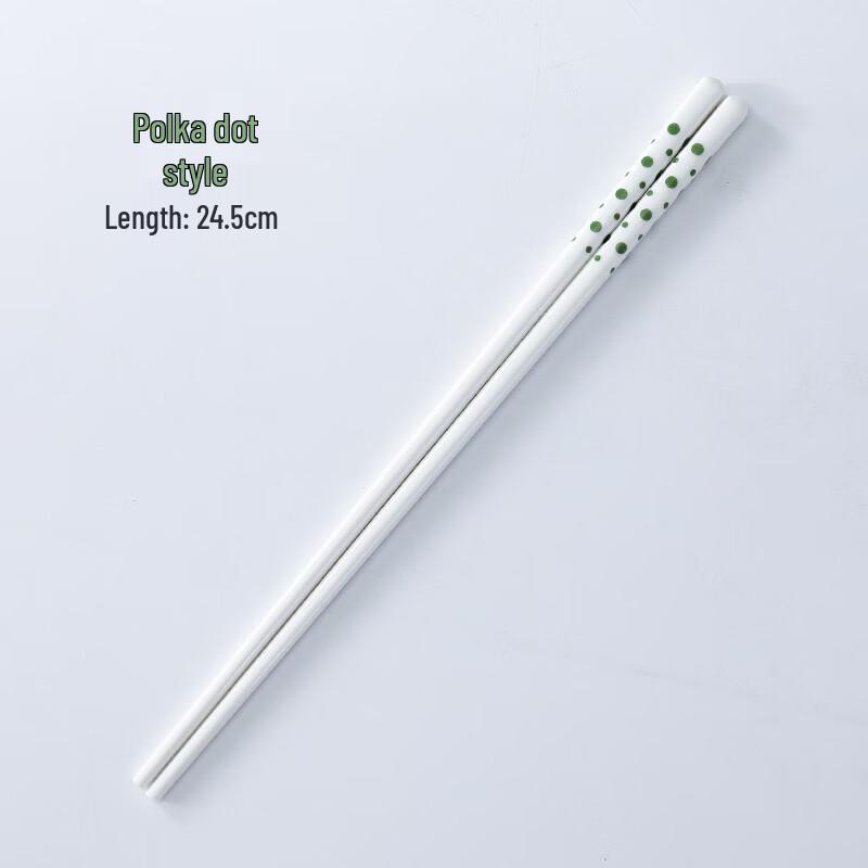 De'ou Xingguang Simple Hepburn Ceramic Chopsticks, 6 Pairs