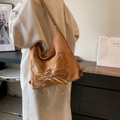 Retro Pendler-Tasche Damen Herbst und Winter 2025 neue Schulter Schmetterling Achseltasche Multi-Tragemethode Rucksack mit großem Fassungsvermögen
